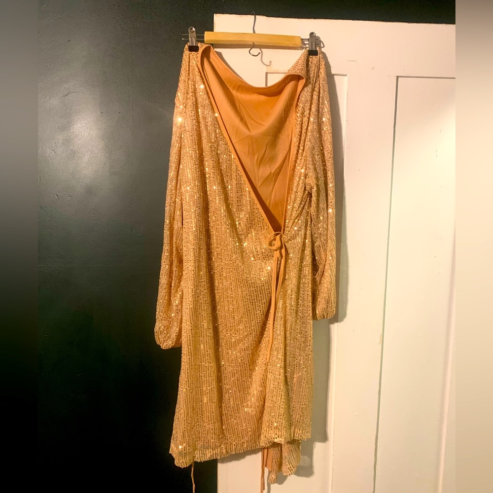 Sequin Wrap Dress
